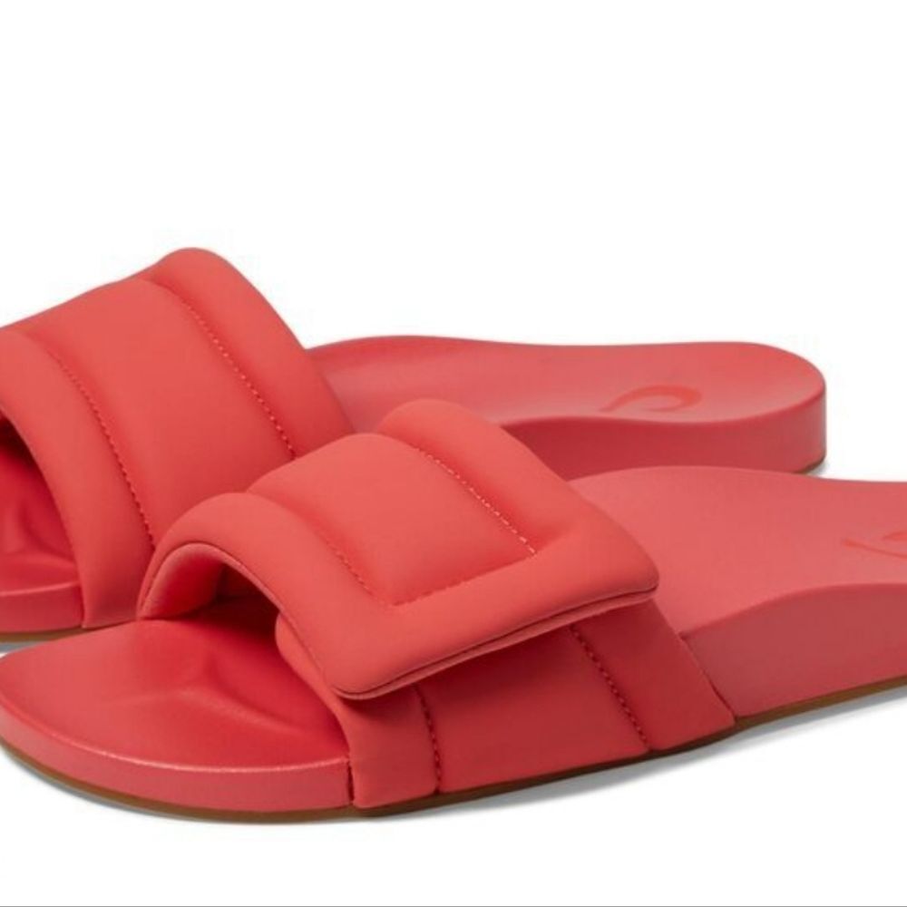 Olukai Sunbeam Slide Sandals-‎ Lehua Flower
